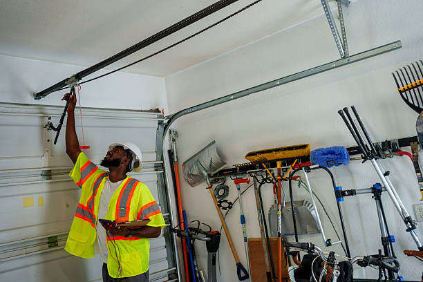 Professional Garage Door Panel Replacement technician working in Barron County County, WI